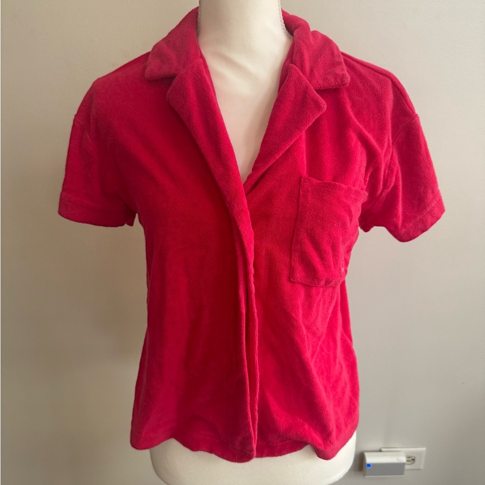 Juicy Couture Pink Button Down Pajama Top